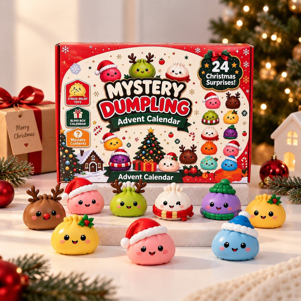 24-Day Squishy Advent Calendar – Collectible Fidget Toys
