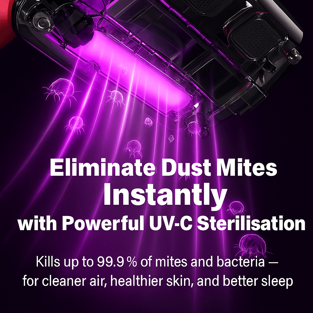 UV Hand Held Vacuum Cleaner for Mattress & Upholstery Allergen Removal