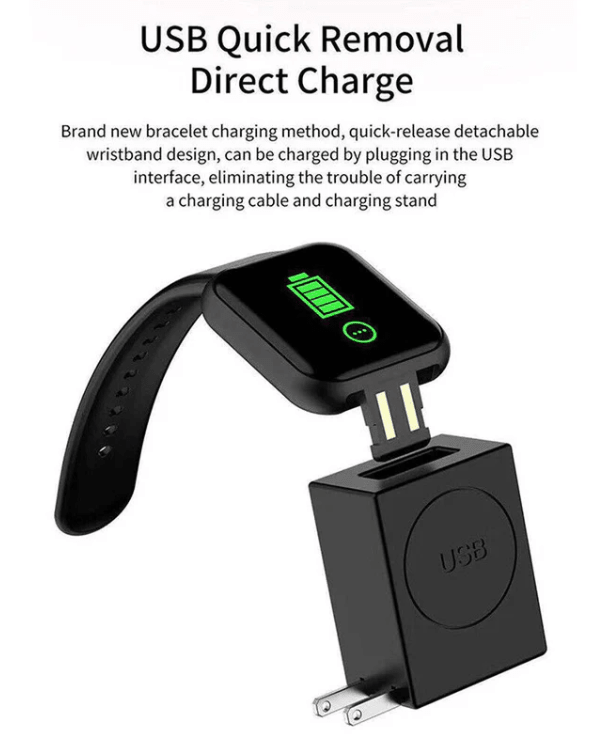 Smart Fitness Watch with Heart Rate Monitor & Waterproof Design