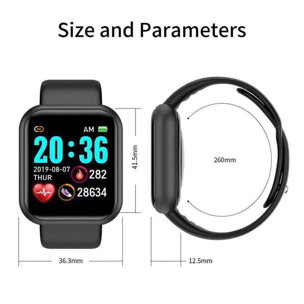 Smart Fitness Watch with Heart Rate Monitor & Waterproof Design