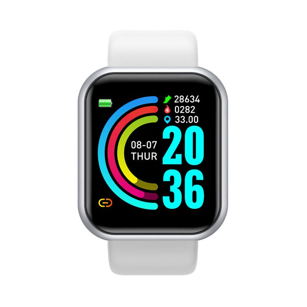 Smart Fitness Watch with Heart Rate Monitor & Waterproof Design