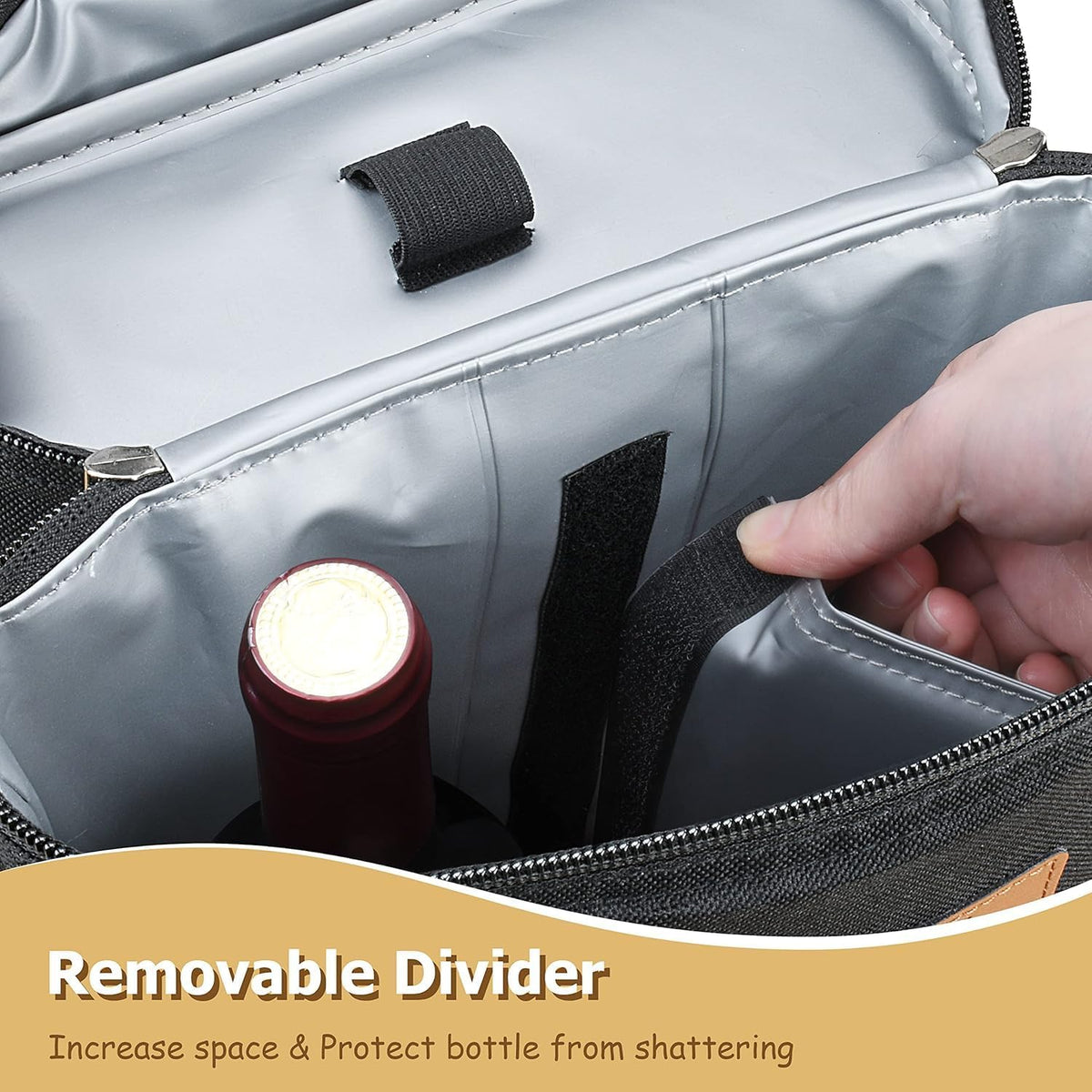 Insulated Wine Bottle Carrier Bag for 2 Bottles – ChillMate