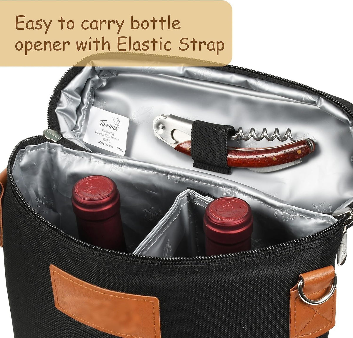 Insulated Wine Bottle Carrier Bag for 2 Bottles – ChillMate