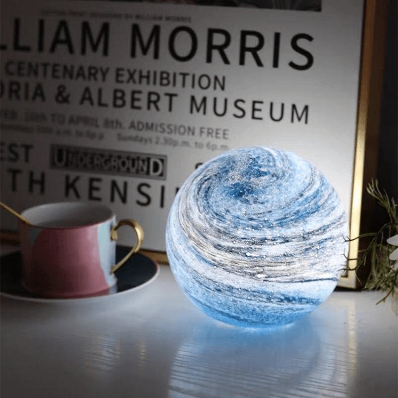 Glass Table Lamp with 16 Color LED Remote Control