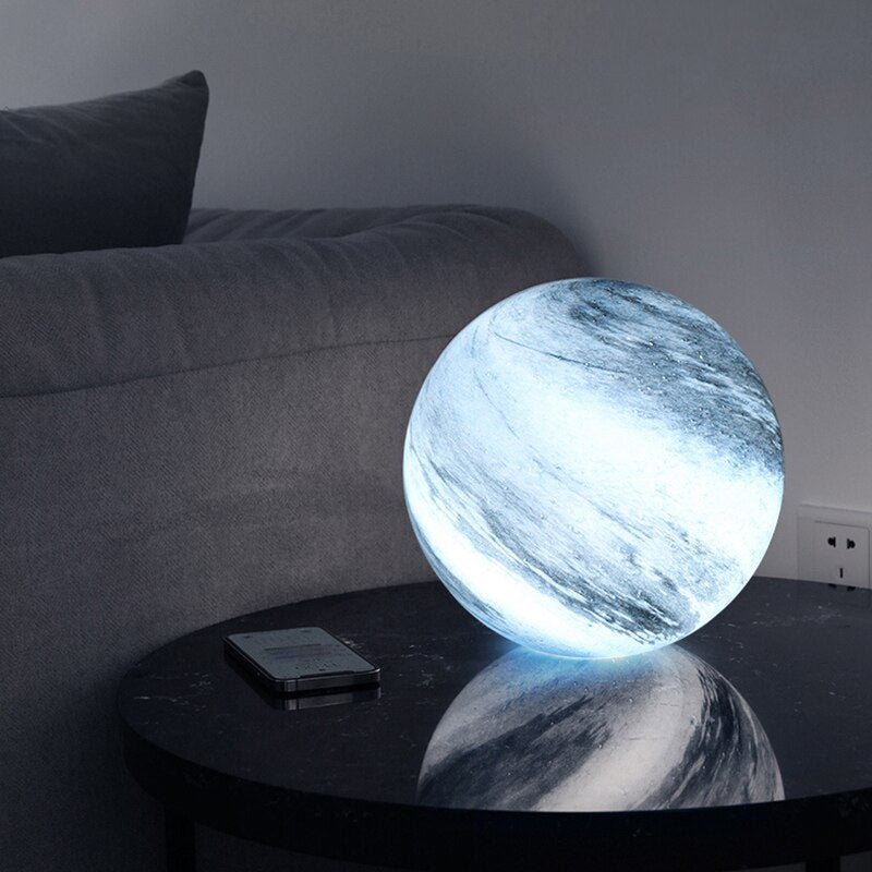 Glass Table Lamp with 16 Color LED Remote Control