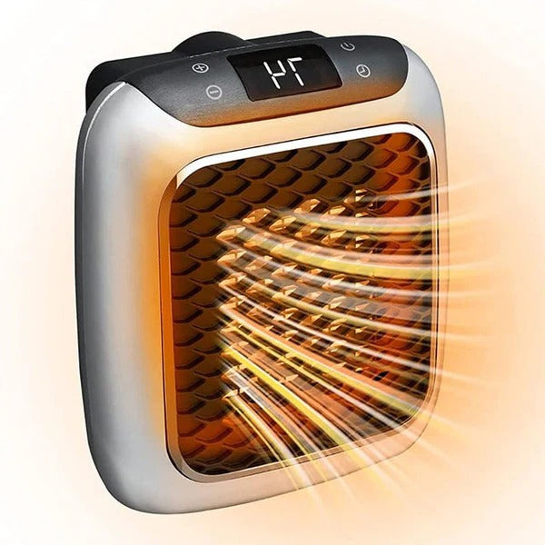 800W Portable Electric Heater with Ceramic Heating & Timer