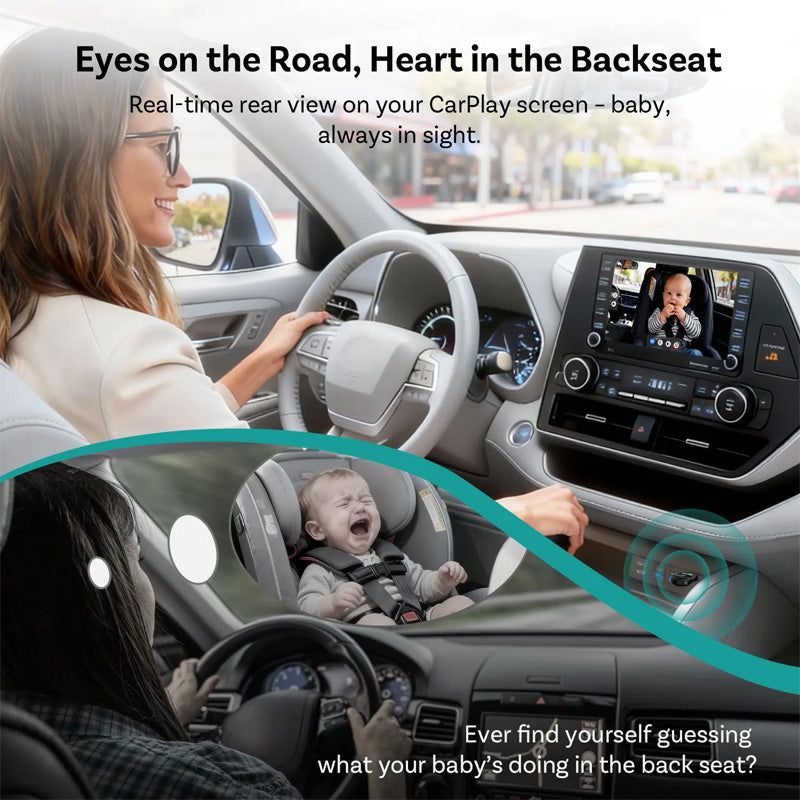Wireless CarPlay Rear Seat Baby Camera – 1080p Night Vision