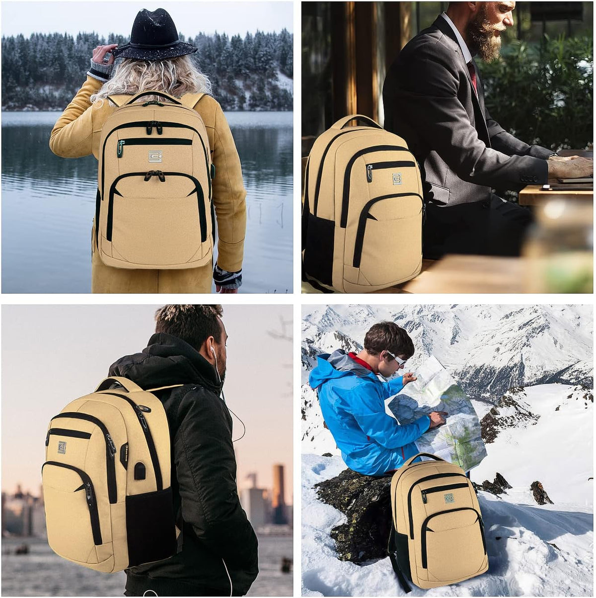 Anti-Theft Laptop Backpack with USB Charging Port