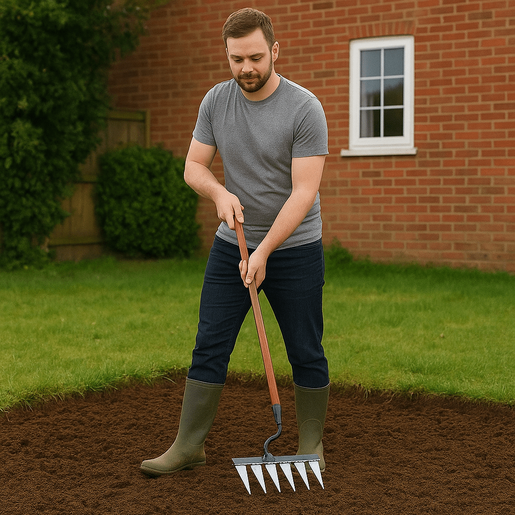 Steel Garden Rake with Deep Root Extraction – LawnLiberator
