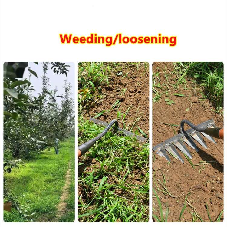 Steel Garden Rake with Deep Root Extraction – LawnLiberator