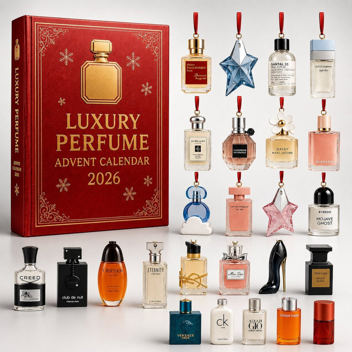 Perfume Advent Calendar with 24 Mini Ornaments
