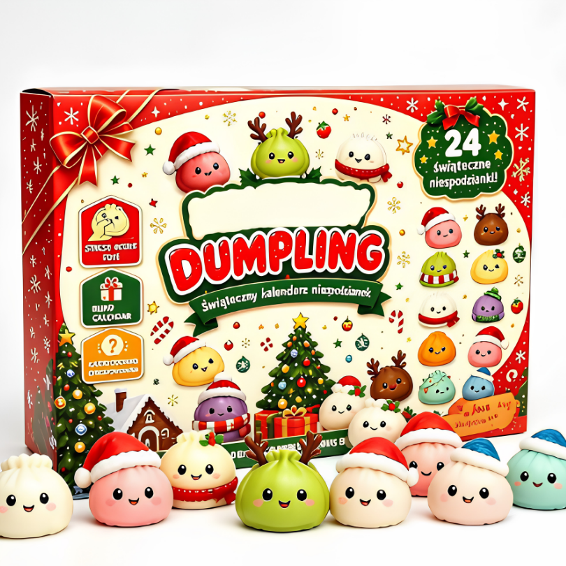 Christmas Advent Calendar with 24 Mini Squishy Figures – Collectible Countdown Toys