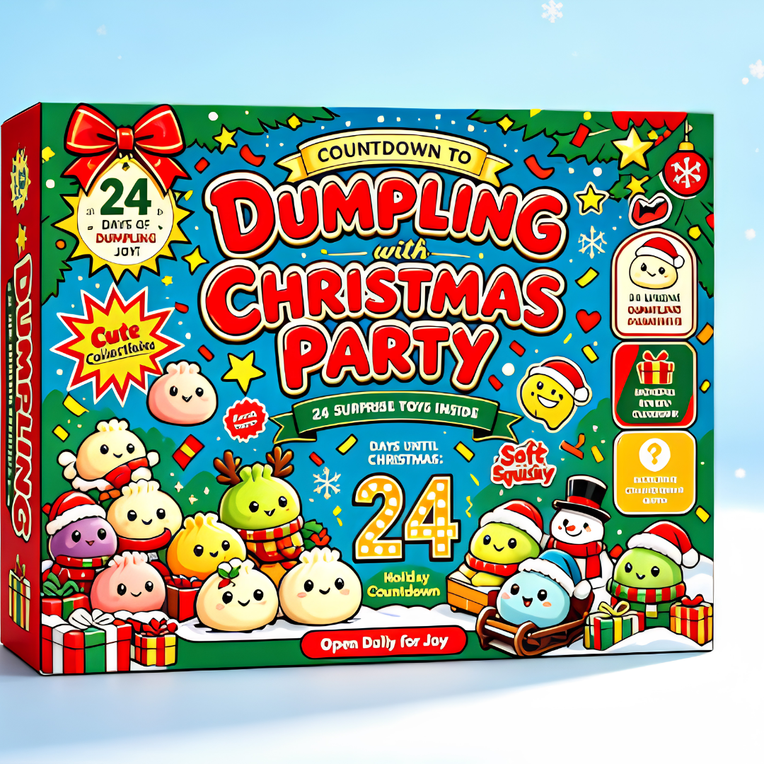 Christmas Advent Calendar with 24 Mini Squishy Figures – Collectible Countdown Toys