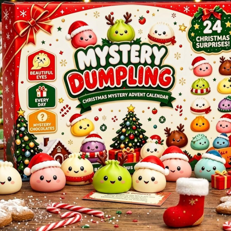 Christmas Advent Calendar with 24 Mini Squishy Figures – Collectible Countdown Toys