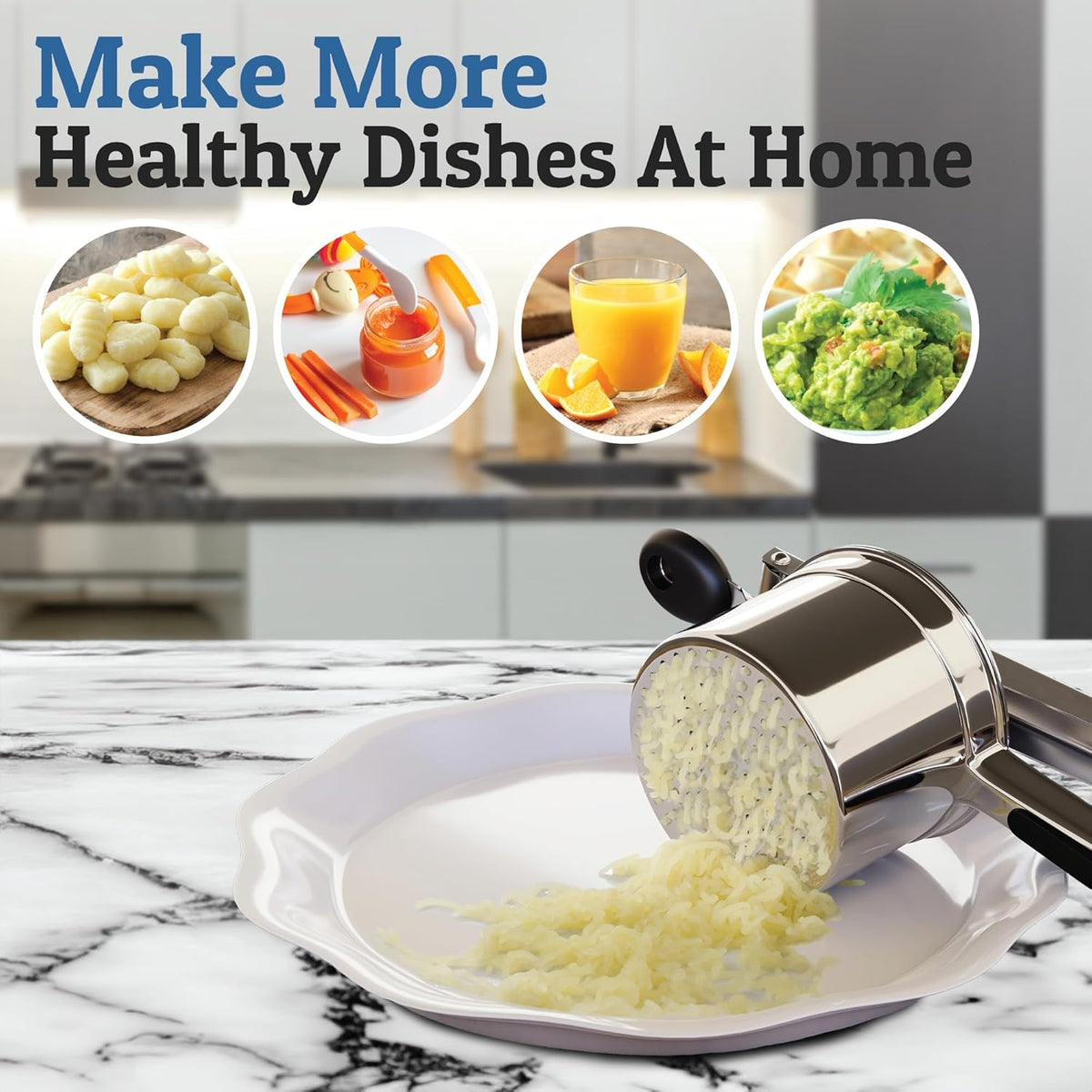 Stainless Steel Potato Masher for Smooth Creamy Mashed Potatoes