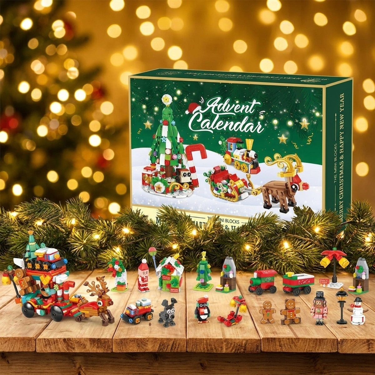Kids' Christmas Village Advent Calendar – Mini Brick Building Set