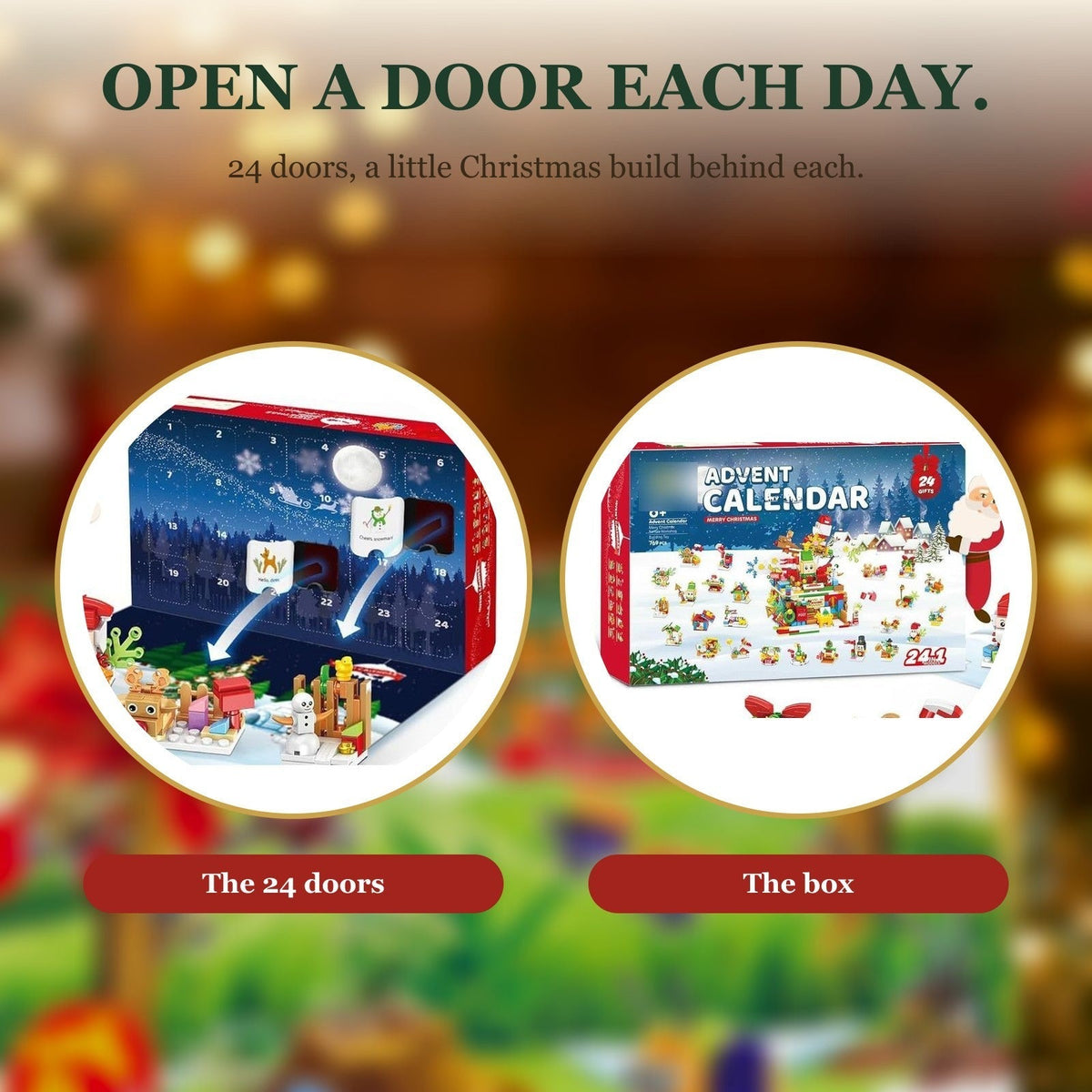 Christmas Advent Calendar Building Set – 24 Daily Builds, 769 Pieces