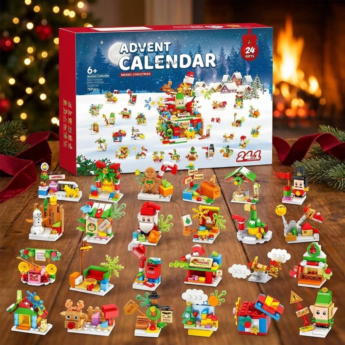 Christmas Advent Calendar Building Set – 24 Daily Builds, 769 Pieces