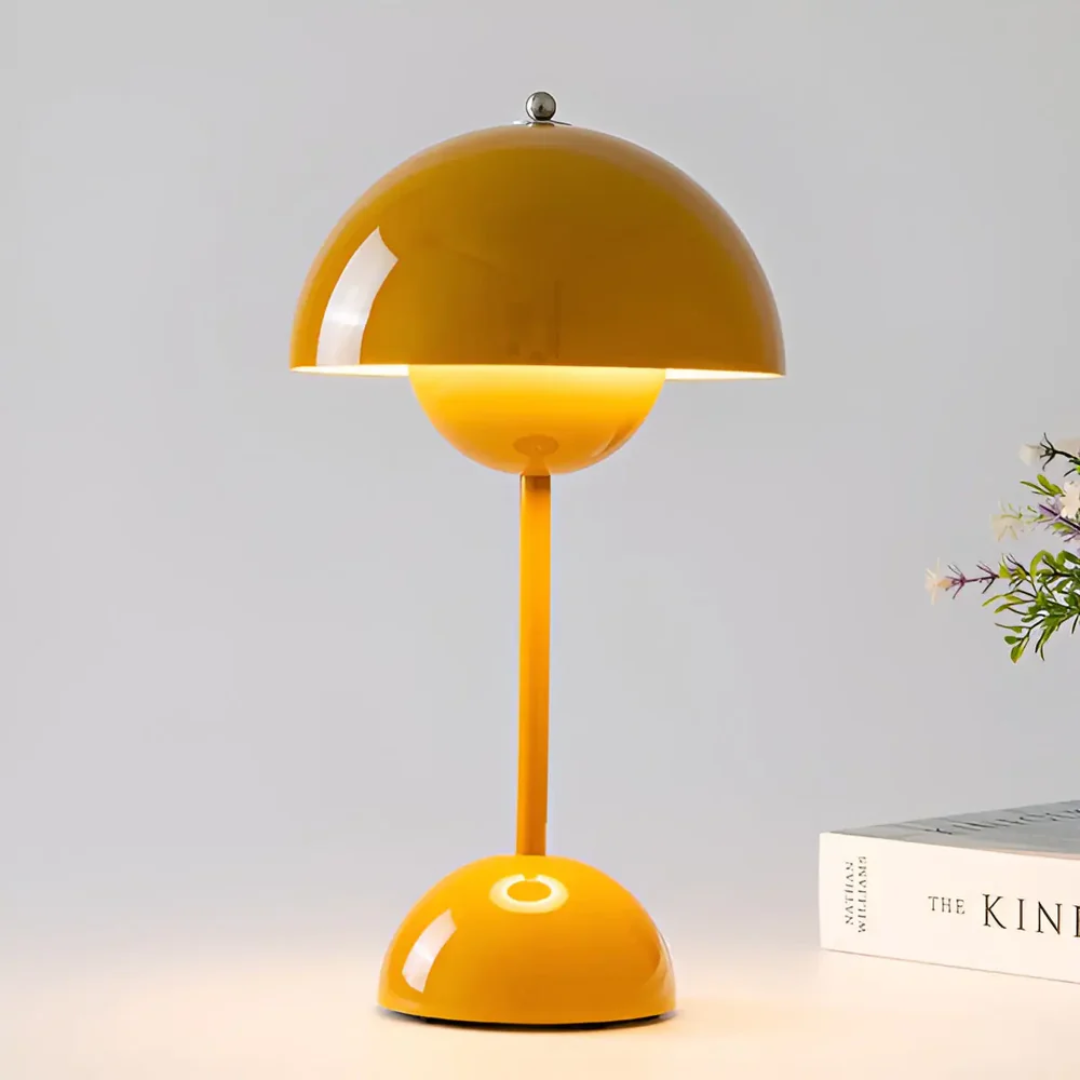 Scandinavian Cordless Table Lamp – Touch Dimmable LED Light