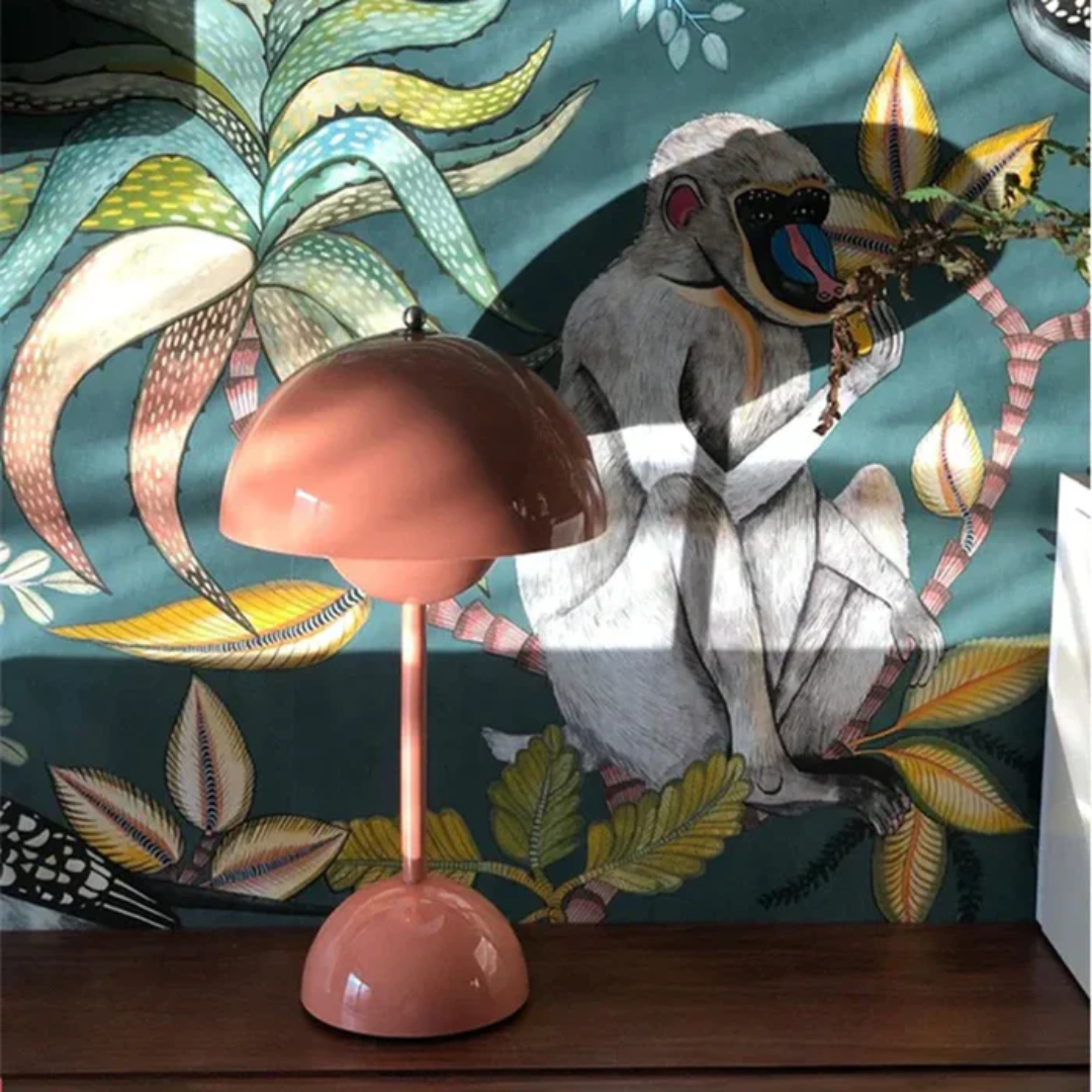 Scandinavian Cordless Table Lamp – Touch Dimmable LED Light