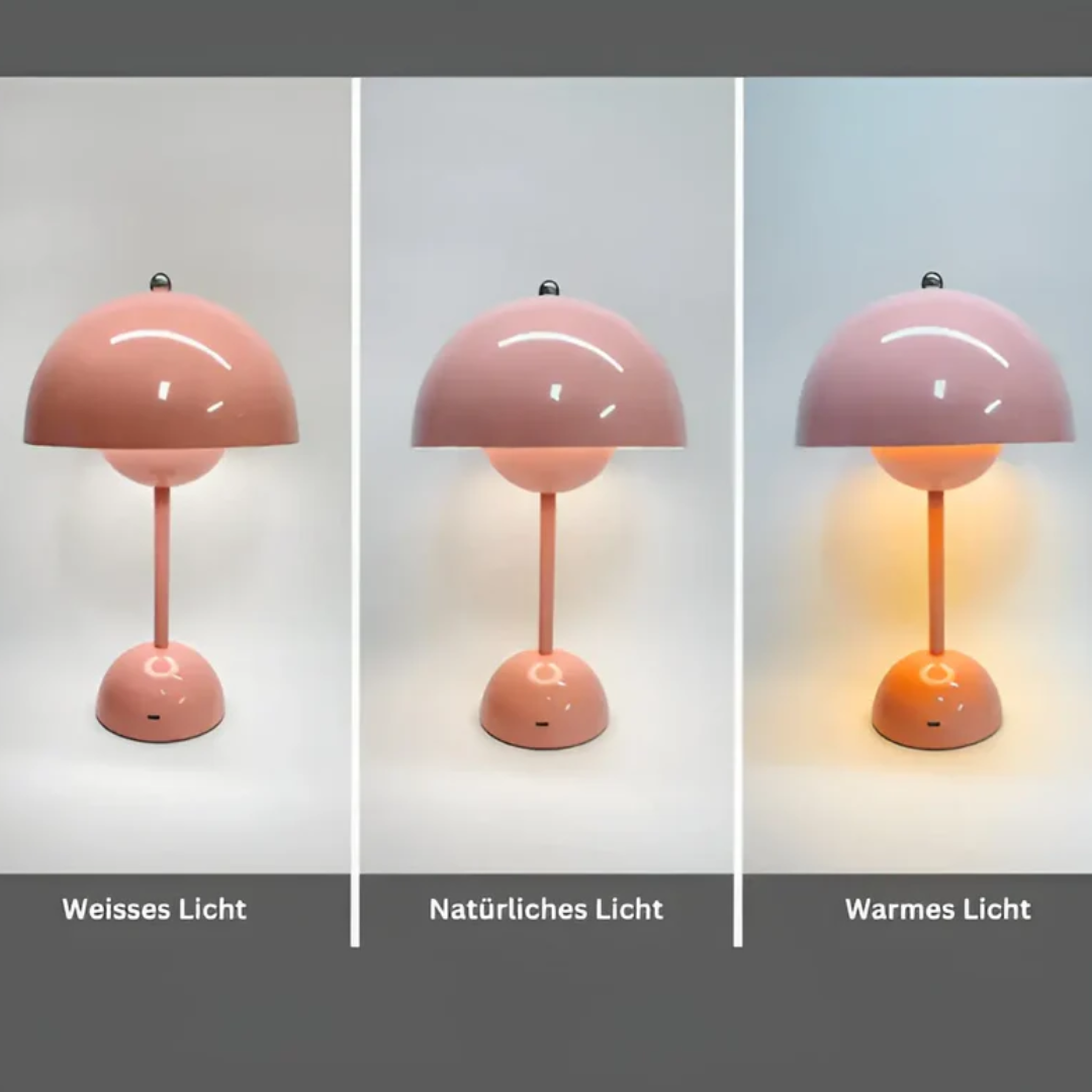 Scandinavian Cordless Table Lamp – Touch Dimmable LED Light