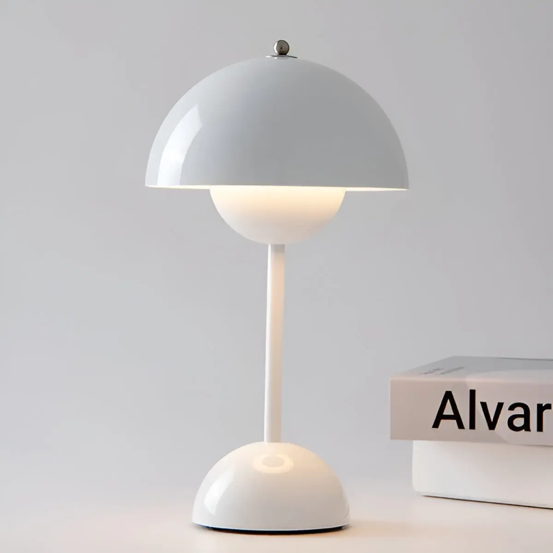 Scandinavian Cordless Table Lamp – Touch Dimmable LED Light