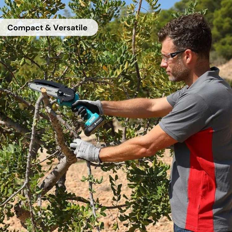 Cordless Electric Chainsaw 6" - Lightweight Garden Trimmer
