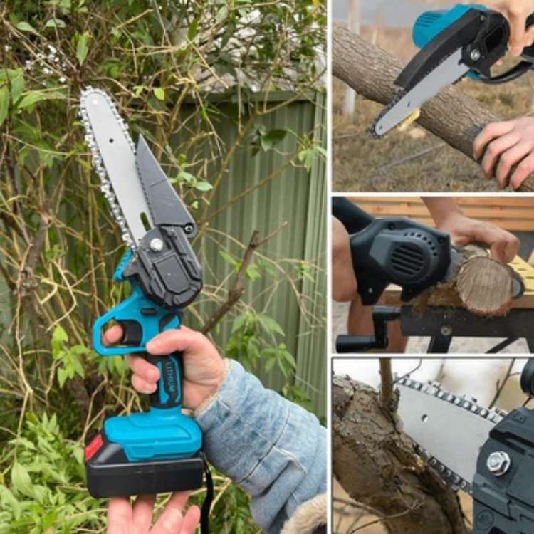 Cordless Electric Chainsaw 6" - Lightweight Garden Trimmer