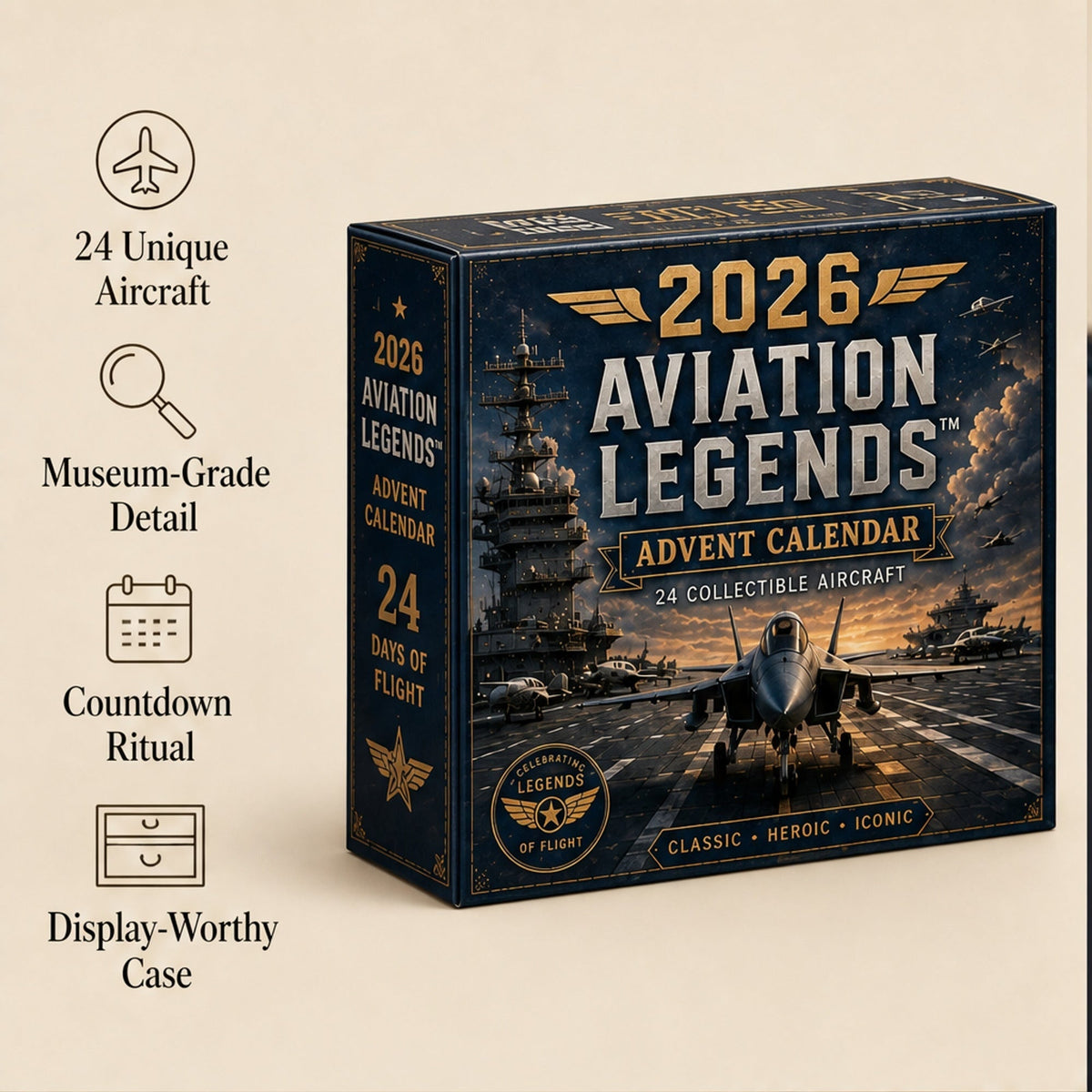 24-Day Aviation Advent Calendar with Collectible Aircraft