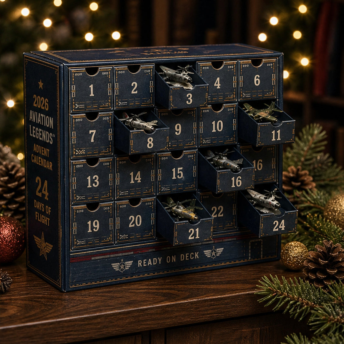 24-Day Aviation Advent Calendar with Collectible Aircraft