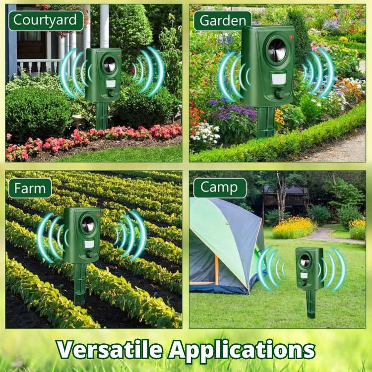 Ultrasonic Cat Repeller with Motion Sensor – Outdoor Pet Deterrent
