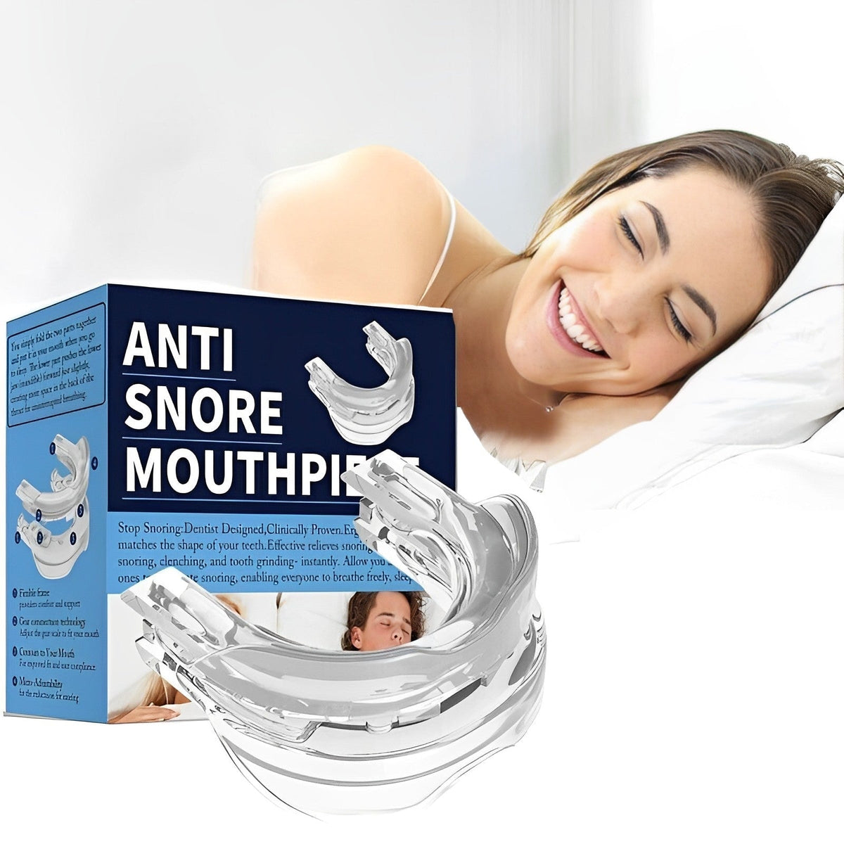 Anti-Snoring Mouthpiece - Silicone Sleep Aid for Men & Women