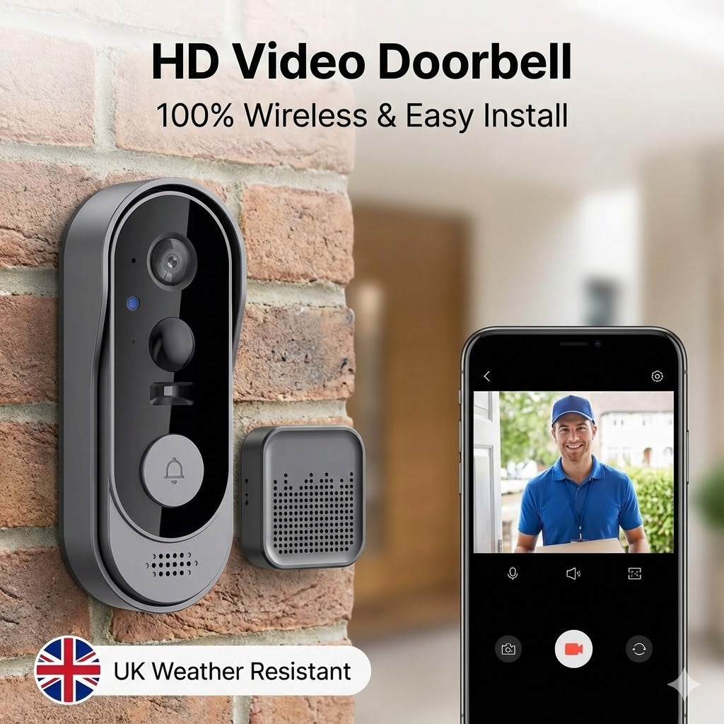Wireless Video Doorbell HD Camera – No Subscription Required