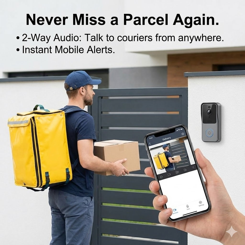Wireless Video Doorbell HD Camera – No Subscription Required
