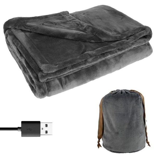 USB Heated Blanket Throw – Portable Fleece Warmth