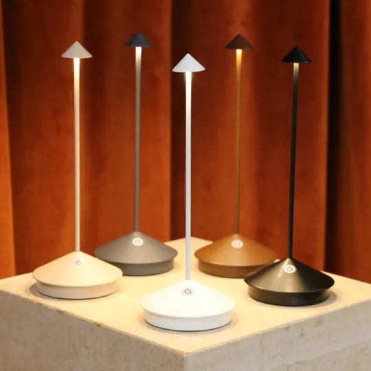 Wireless LED Table Lamp – Dimmable, Water-Resistant, USB Rechargeable